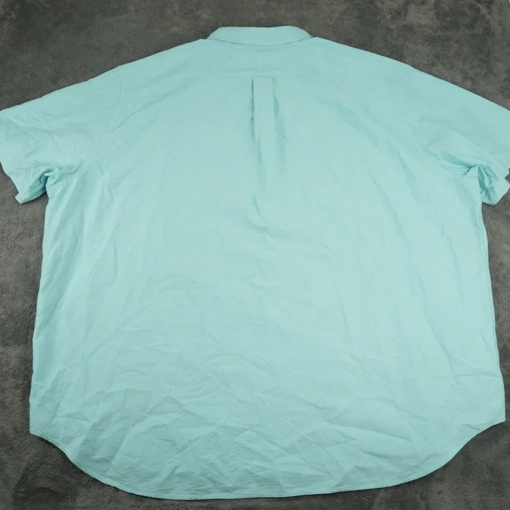Polo Ralph Lauren Button Down Shirt Men 4XB Blue Short Sleeve Classic Fit Cotton
